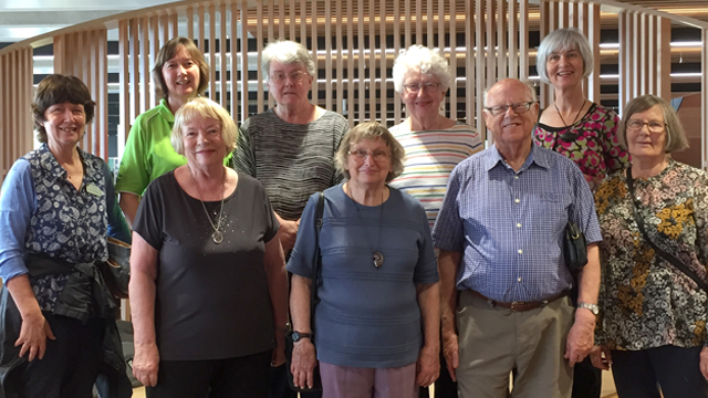 Photo of some of the Friends of the Library at Te Manawa Library, Massey, November 2020.