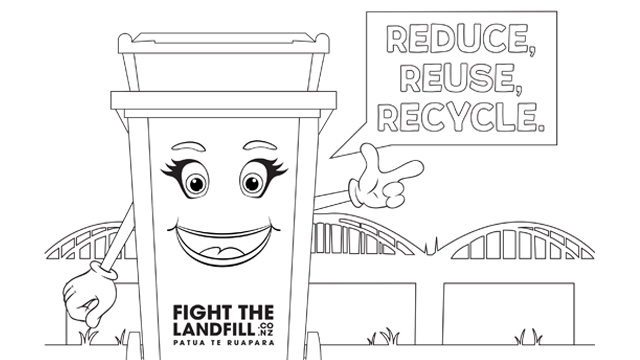 Colouring Competition Rubbish Bin