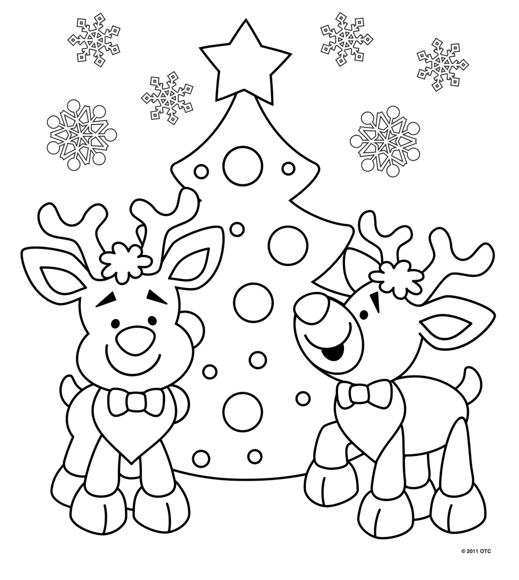 reindeer colouring in