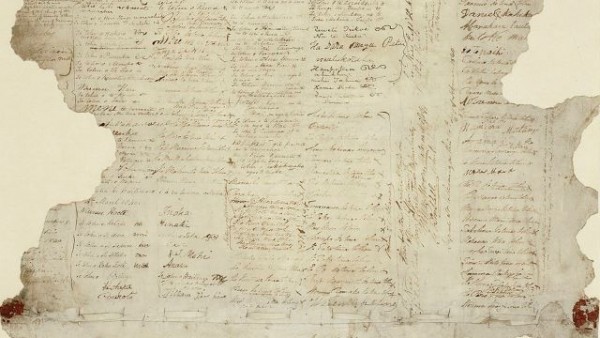 Portion of the Treaty of Waitangi document