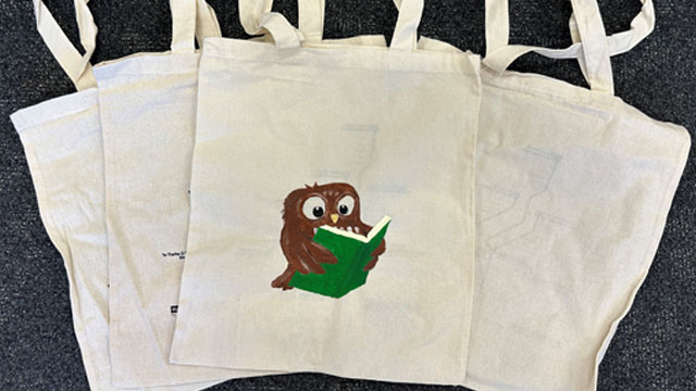 Book Bag Painting tile