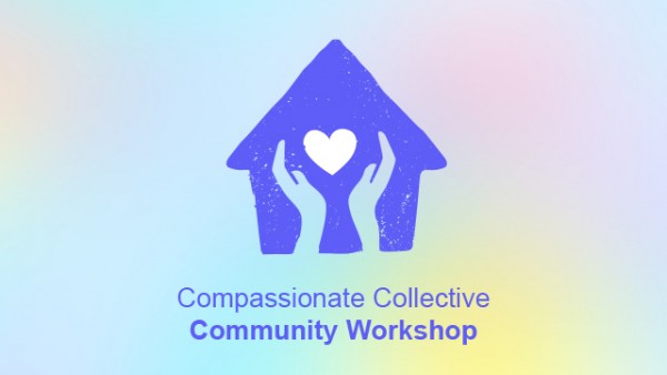 a heart between two hands. Logo for Compassionate Collective. 