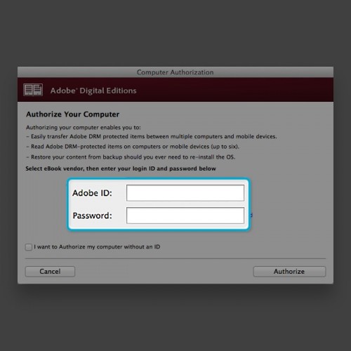 Authorize your computer - ADE